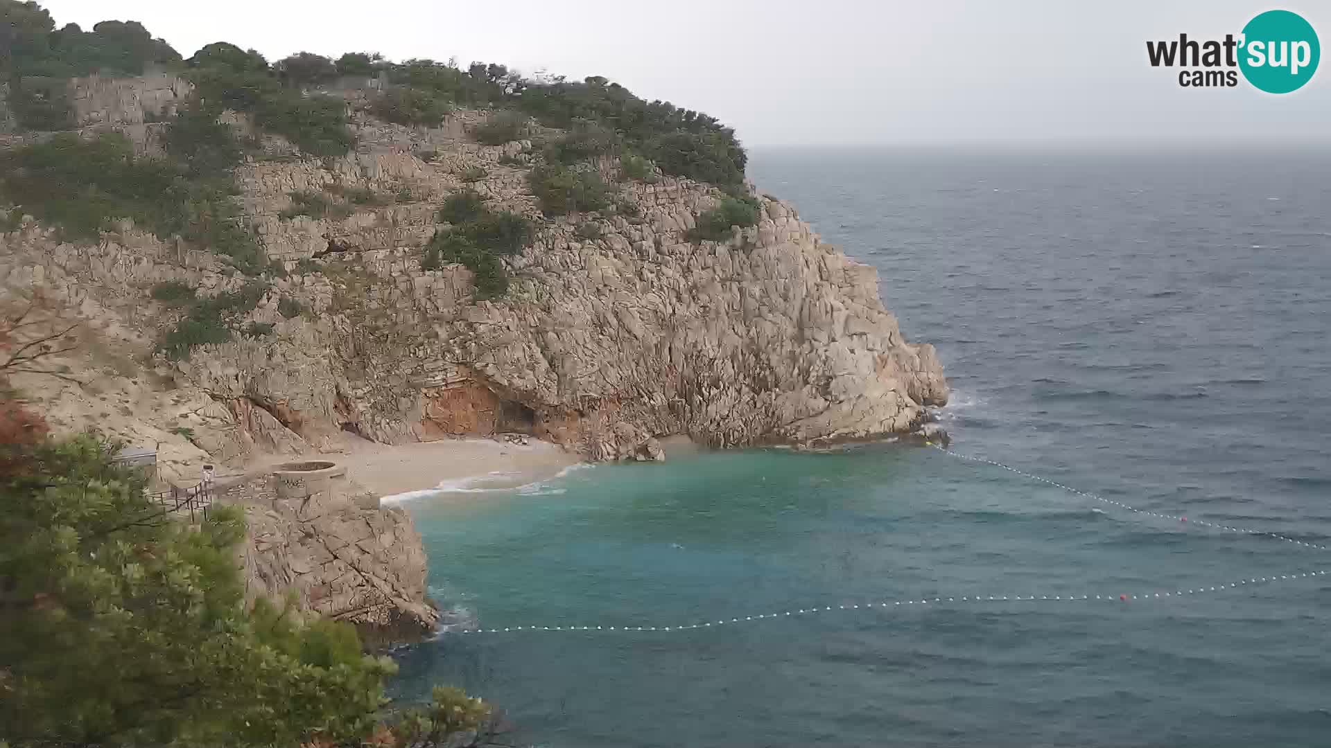Webcam plage Brseč à Mošćenička Draga, Croatie