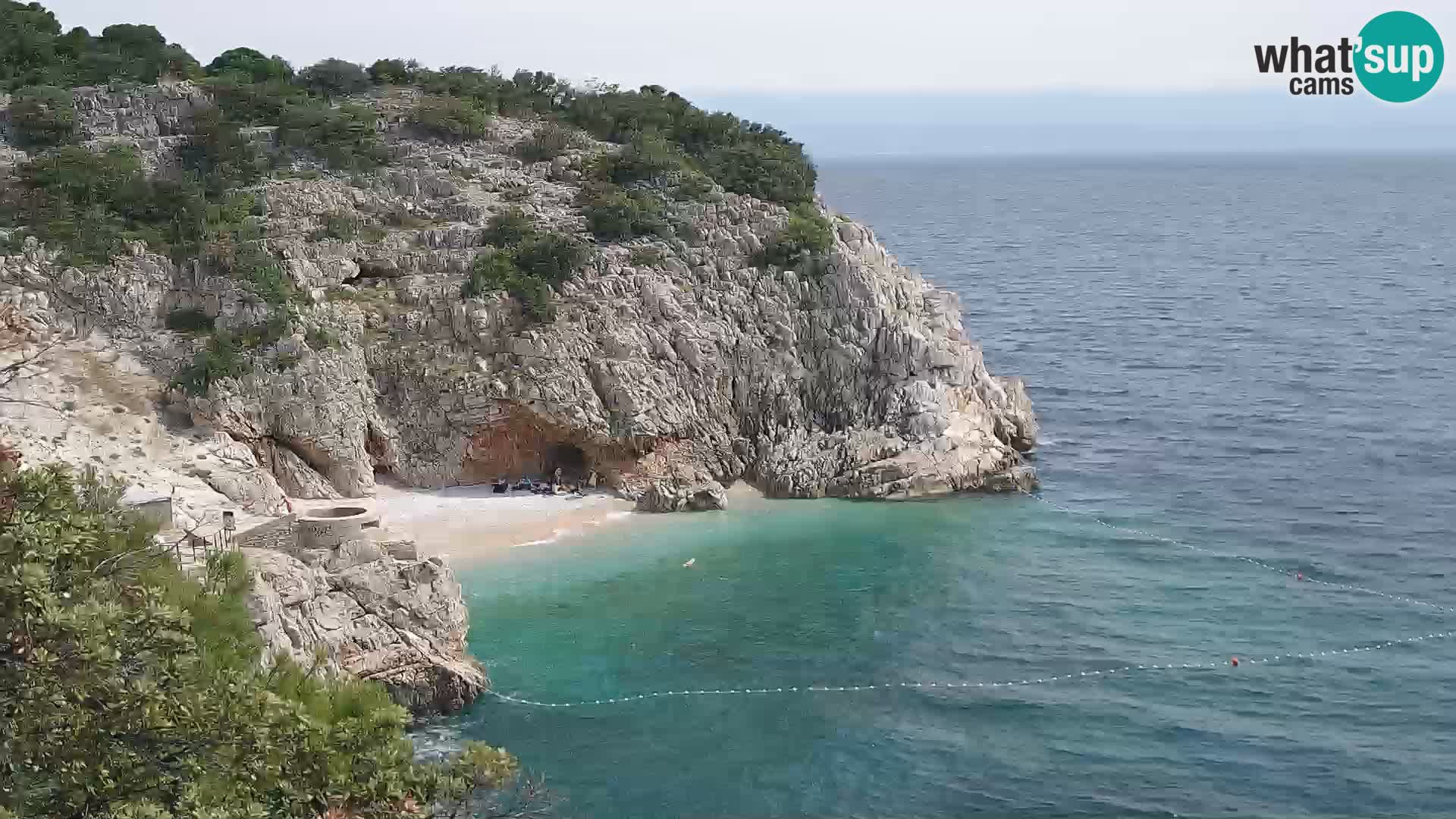 Cámara web de la playa de Brseč en Mošćenička Draga, Croacia