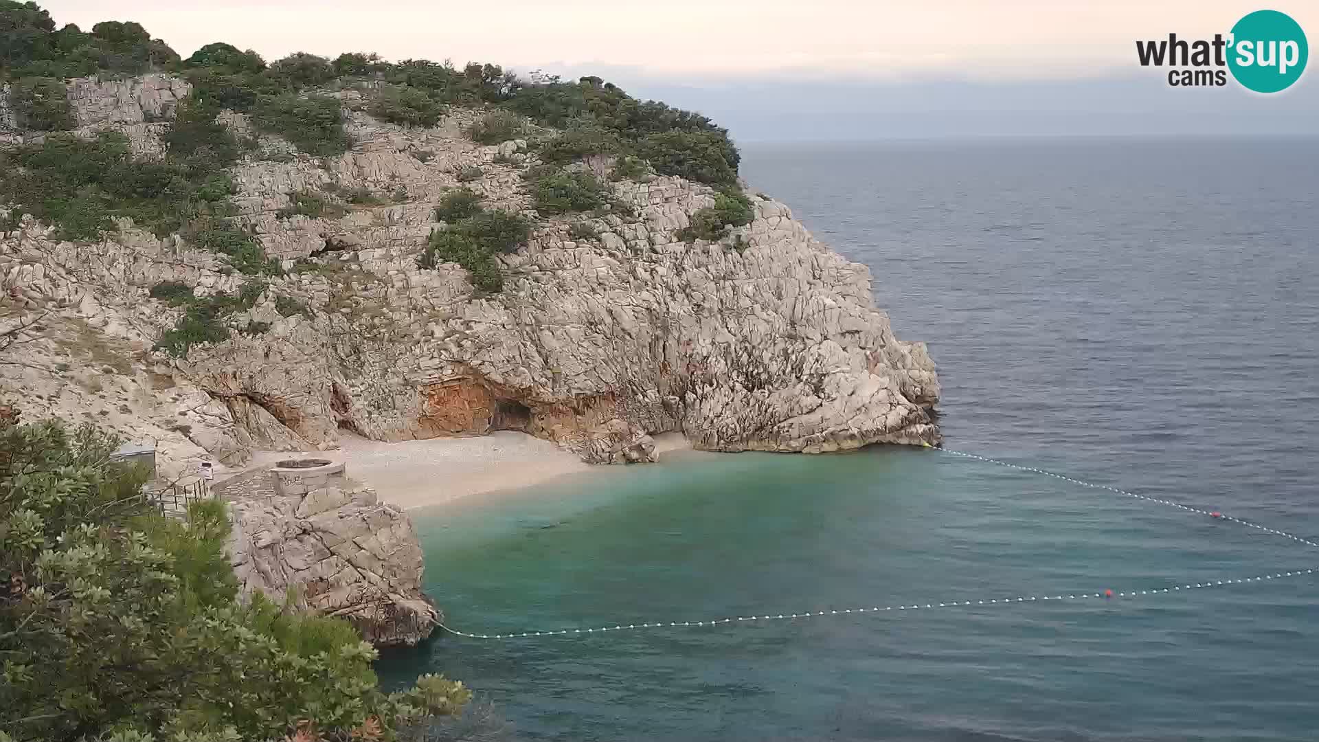 Cámara web de la playa de Brseč en Mošćenička Draga, Croacia