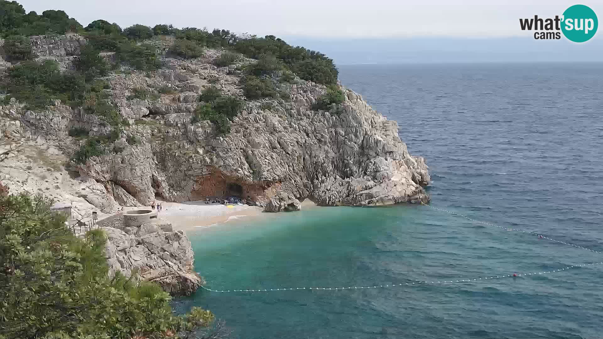Webcam plage Brseč à Mošćenička Draga, Croatie
