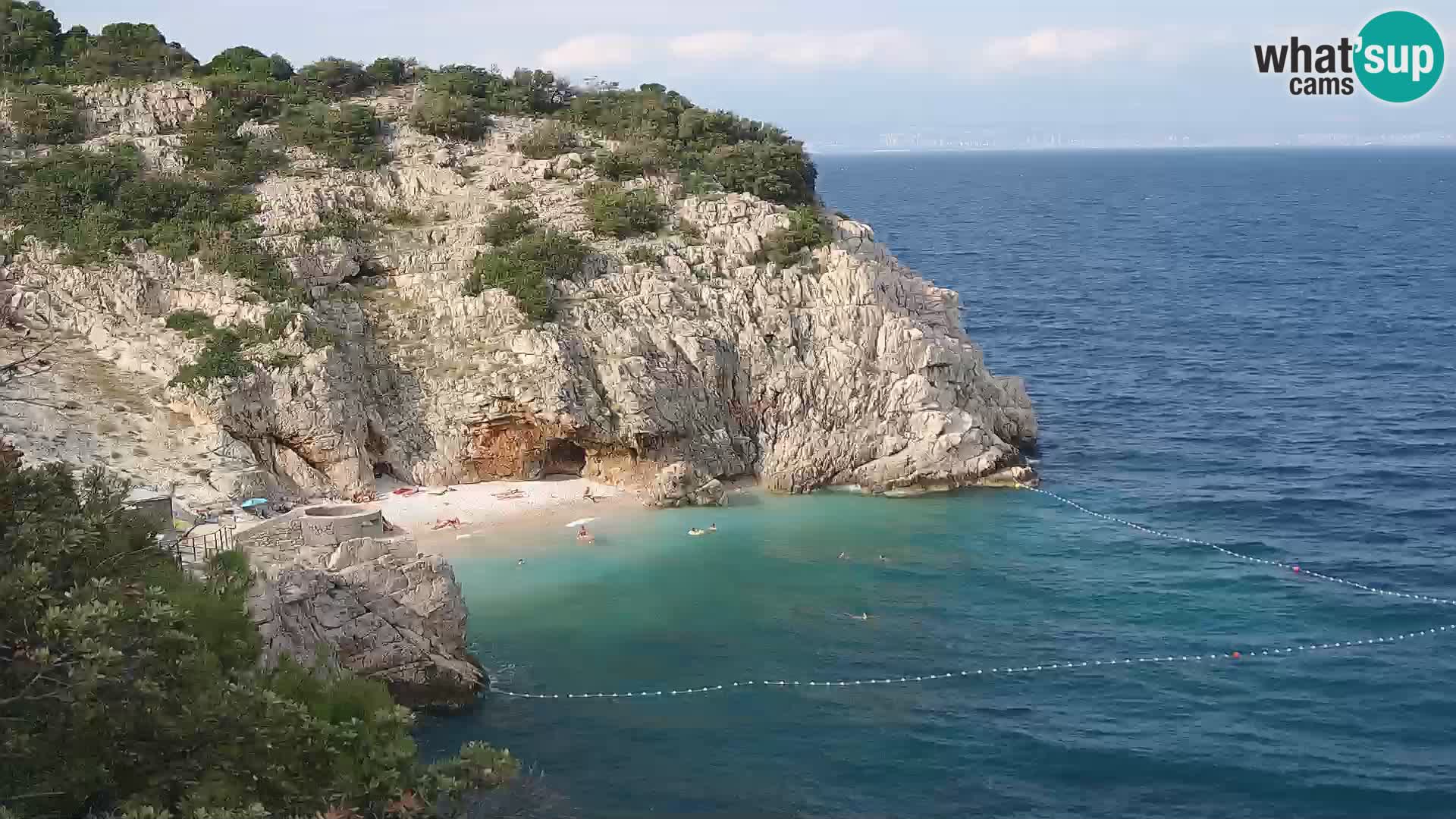 Spletna kamera Brseč plaža – Mošćenička Draga – Hrvaška