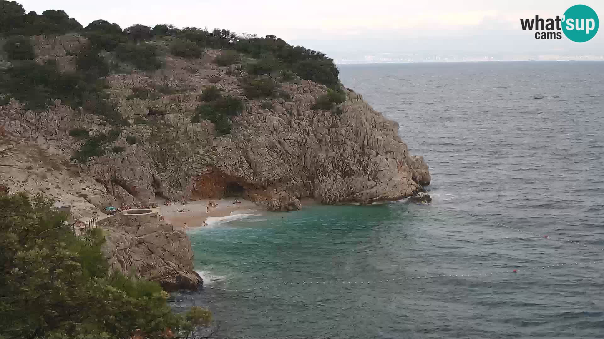 Cámara web de la playa de Brseč en Mošćenička Draga, Croacia