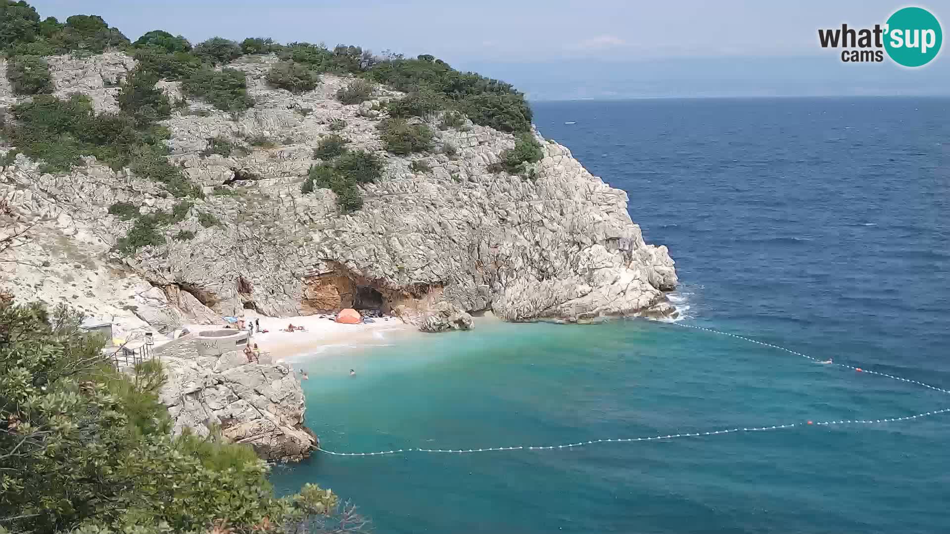Cámara web de la playa de Brseč en Mošćenička Draga, Croacia