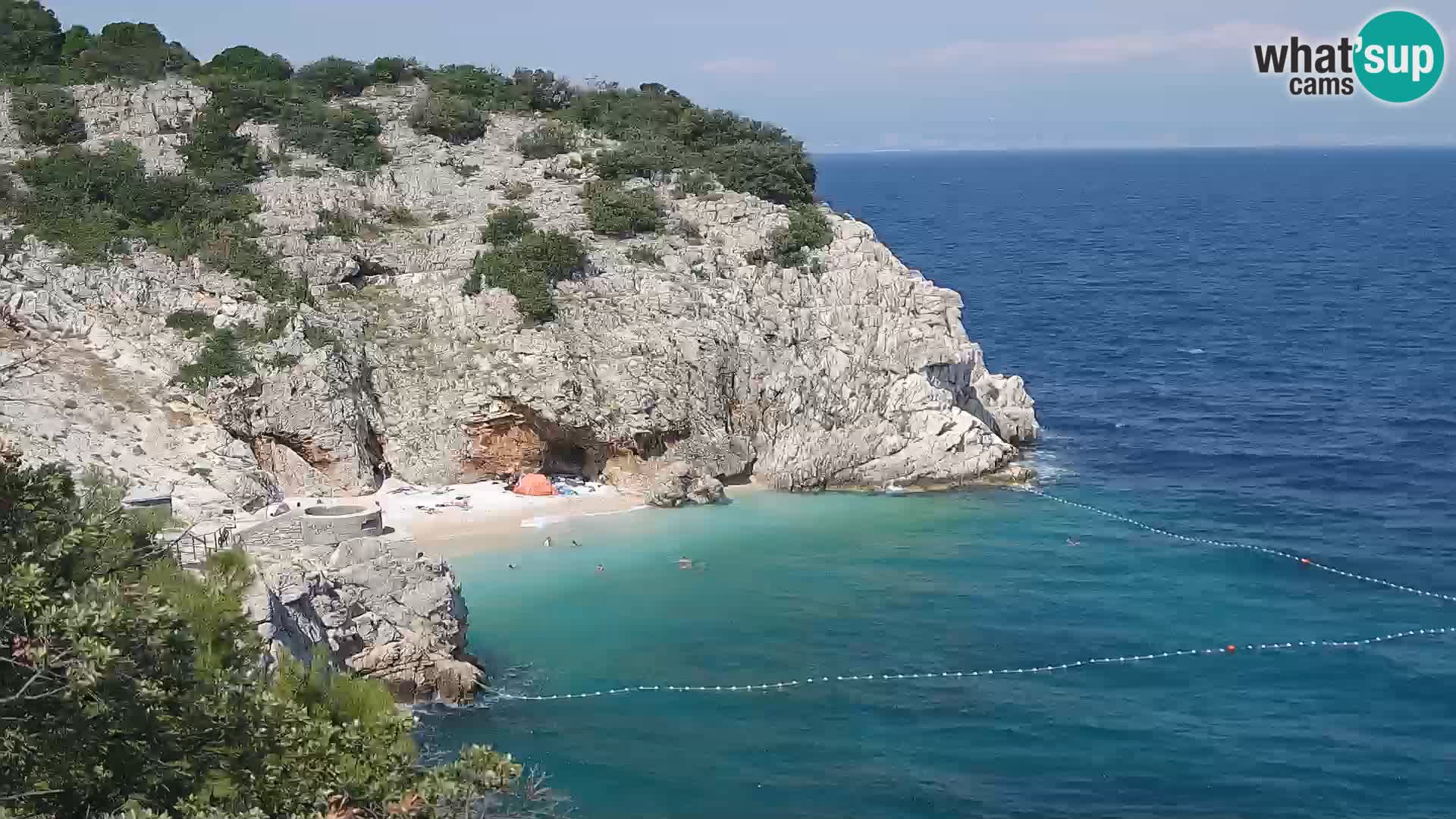 Cámara web de la playa de Brseč en Mošćenička Draga, Croacia