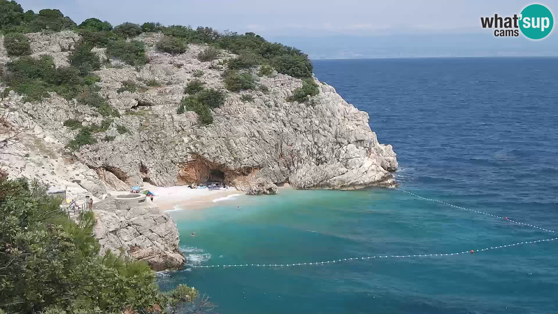 Spletna kamera Brseč plaža – Mošćenička Draga – Hrvaška