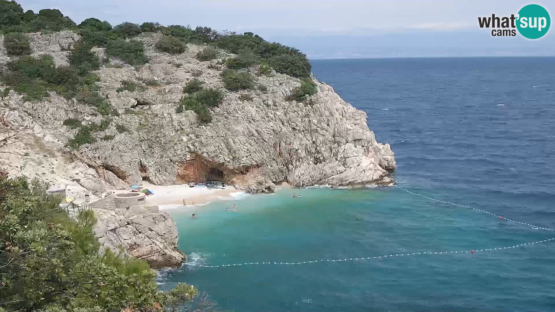 Webcam plage Brseč à Mošćenička Draga, Croatie