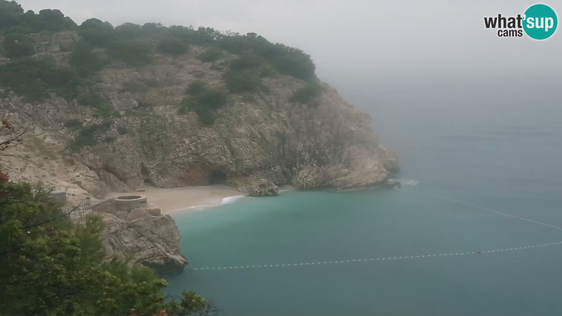 Cámara web de la playa de Brseč en Mošćenička Draga, Croacia