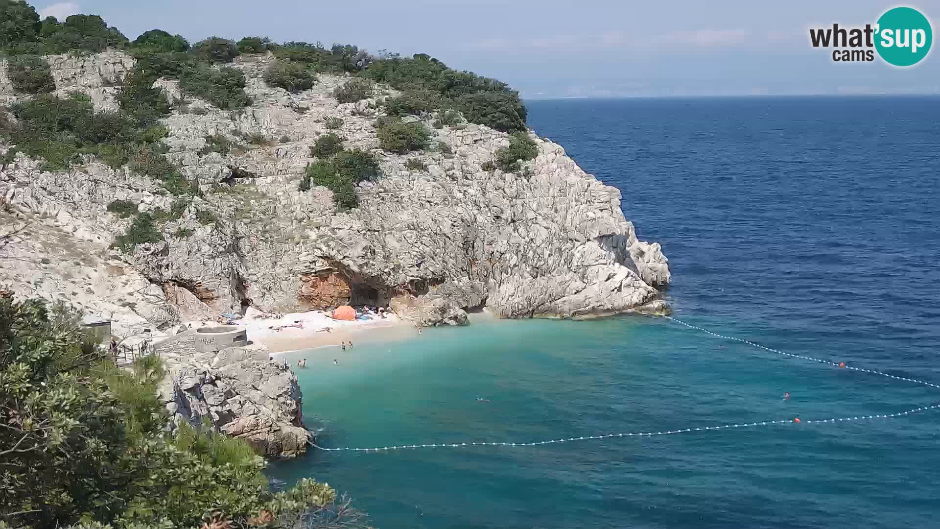 Spletna kamera Brseč plaža – Mošćenička Draga – Hrvaška