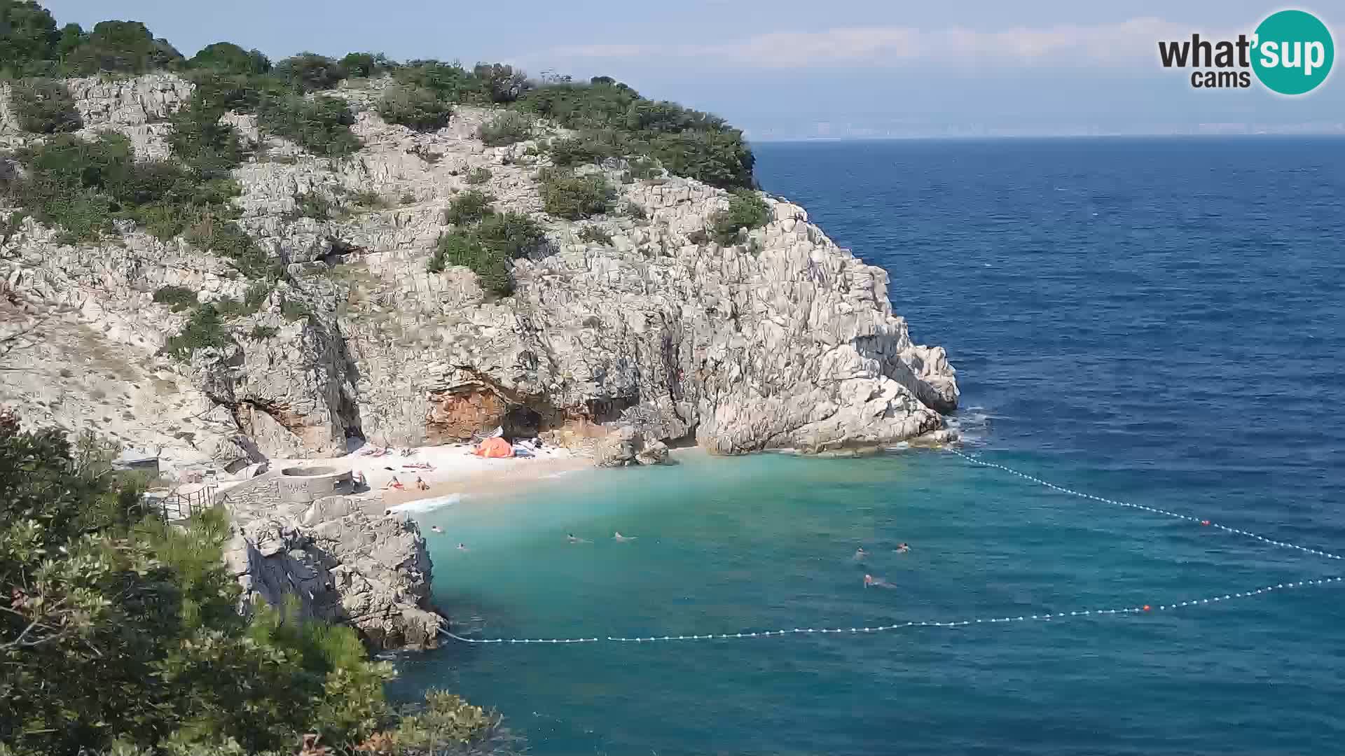 Spletna kamera Brseč plaža – Mošćenička Draga – Hrvaška