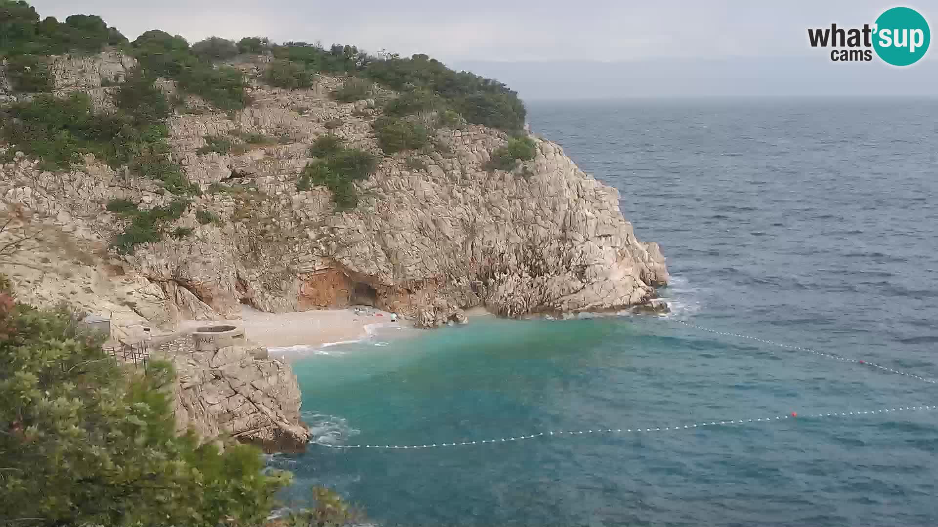 Spletna kamera Brseč plaža – Mošćenička Draga – Hrvaška