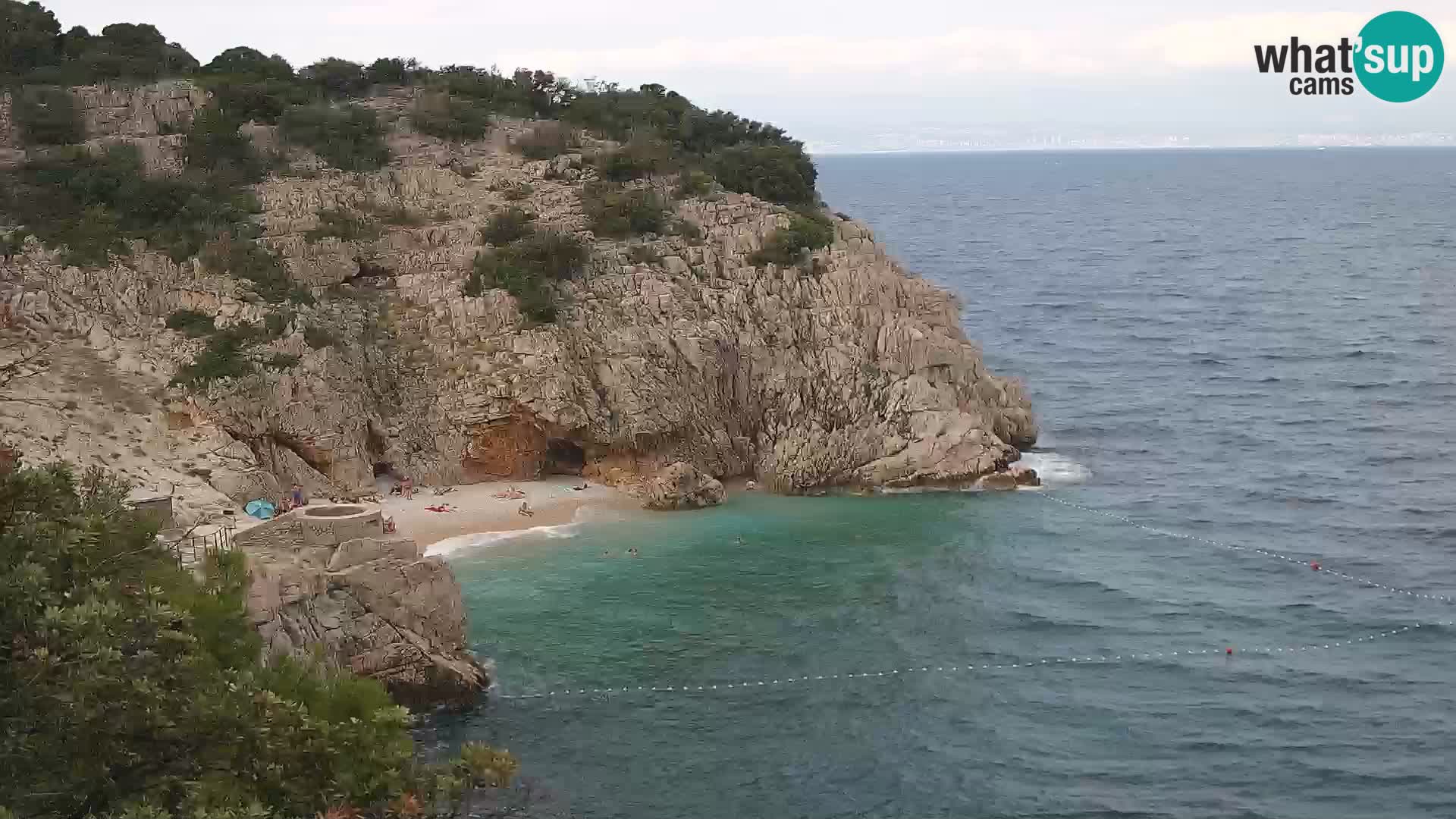 Webcam plage Brseč à Mošćenička Draga, Croatie
