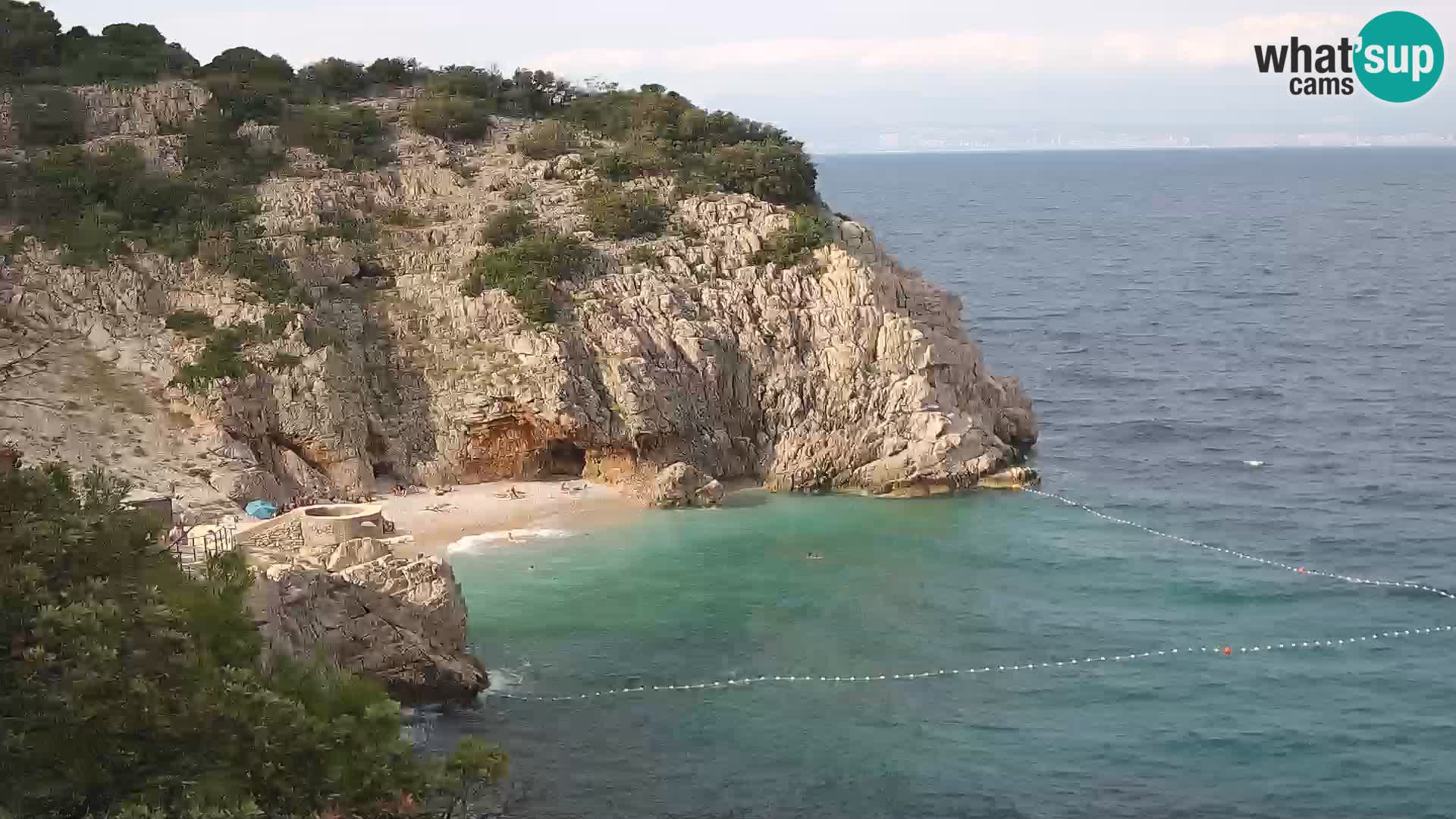Webcam plage Brseč à Mošćenička Draga, Croatie