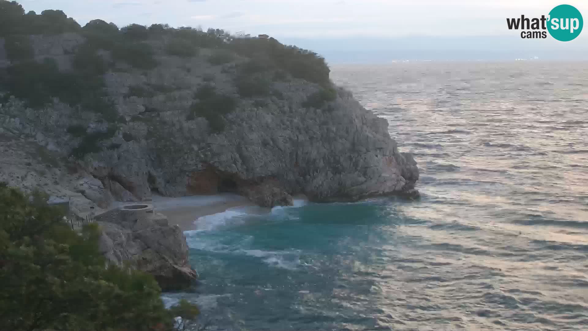 Webcam plage Brseč à Mošćenička Draga, Croatie