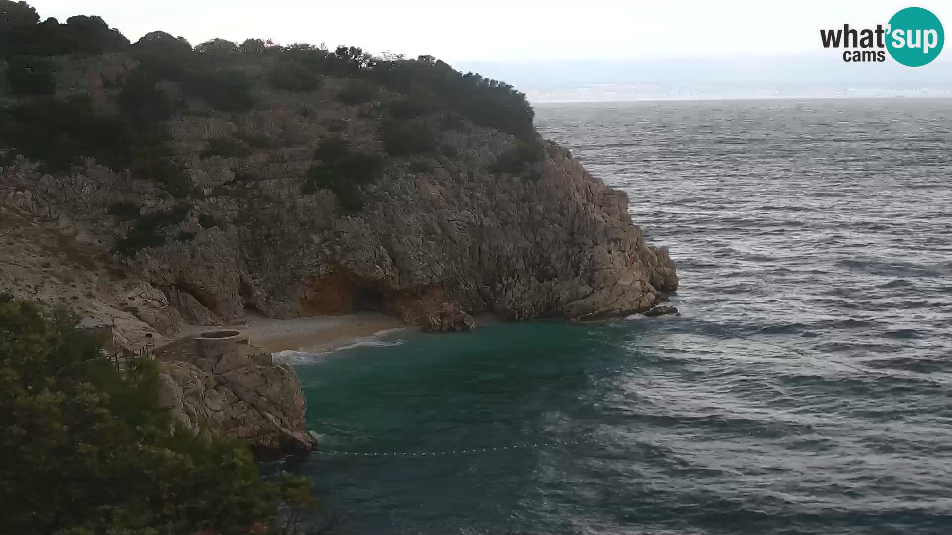 Webcam plage Brseč à Mošćenička Draga, Croatie