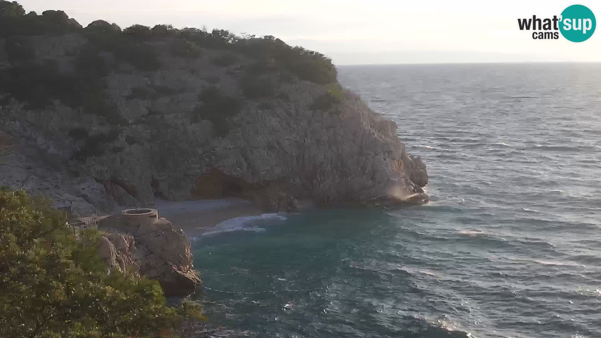 Cámara web de la playa de Brseč en Mošćenička Draga, Croacia