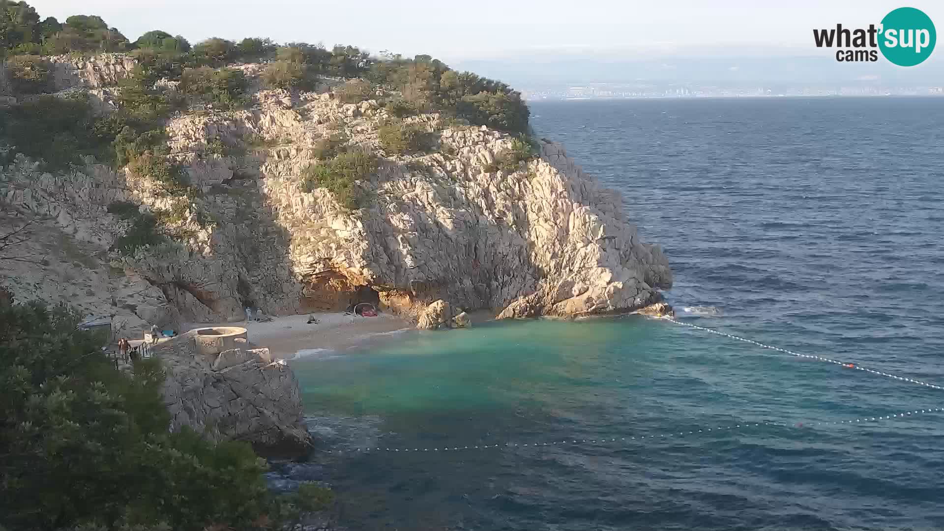 Webcam plage Brseč à Mošćenička Draga, Croatie
