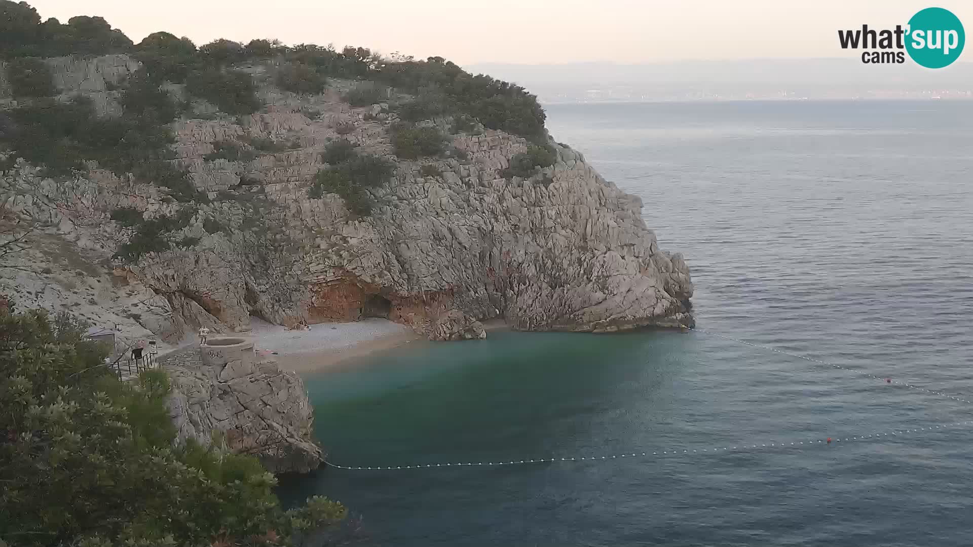 Webcam plage Brseč à Mošćenička Draga, Croatie