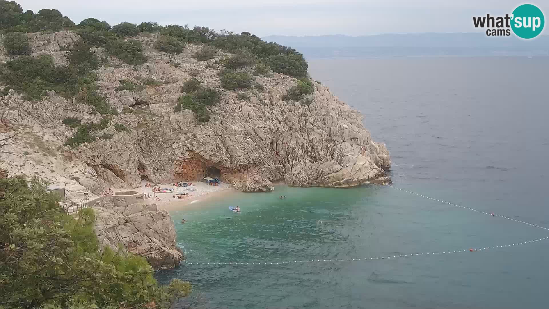 Cámara web de la playa de Brseč en Mošćenička Draga, Croacia