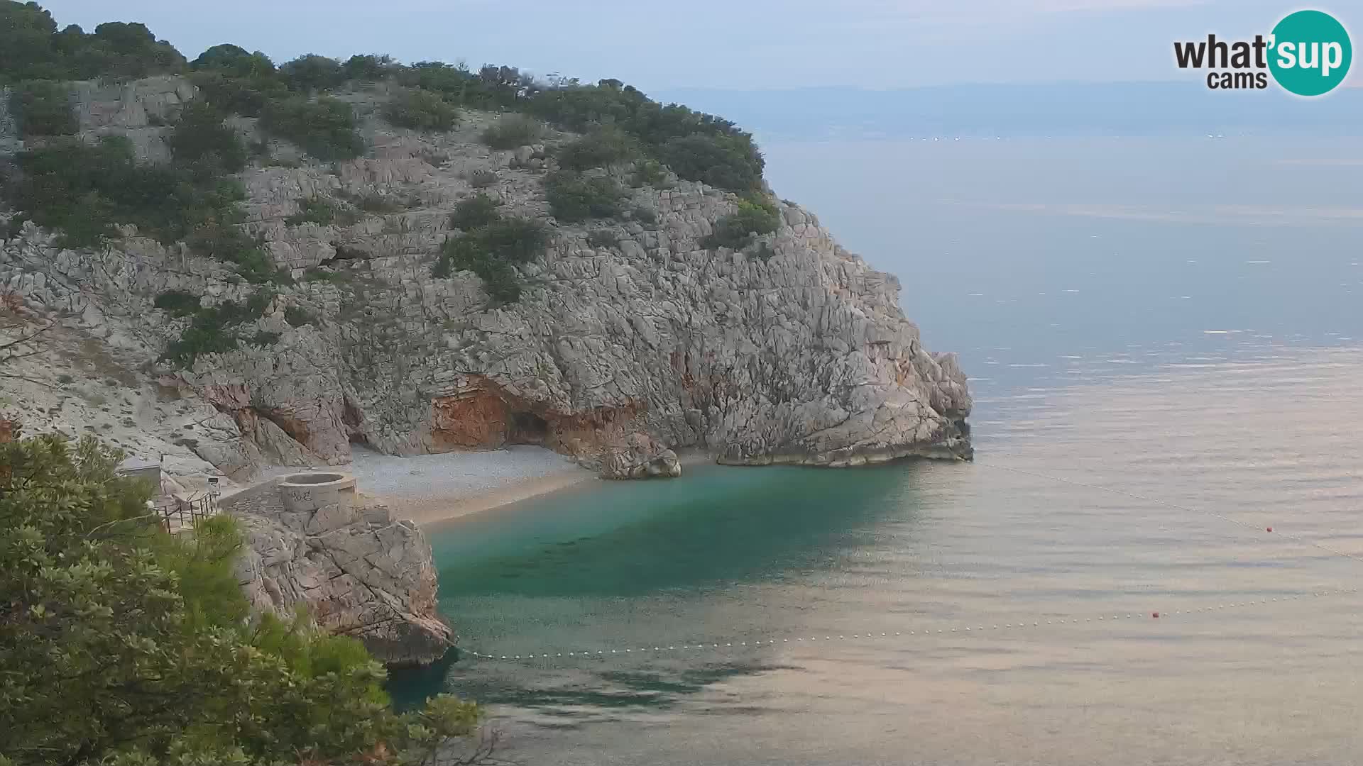 Webcam plage Brseč à Mošćenička Draga, Croatie