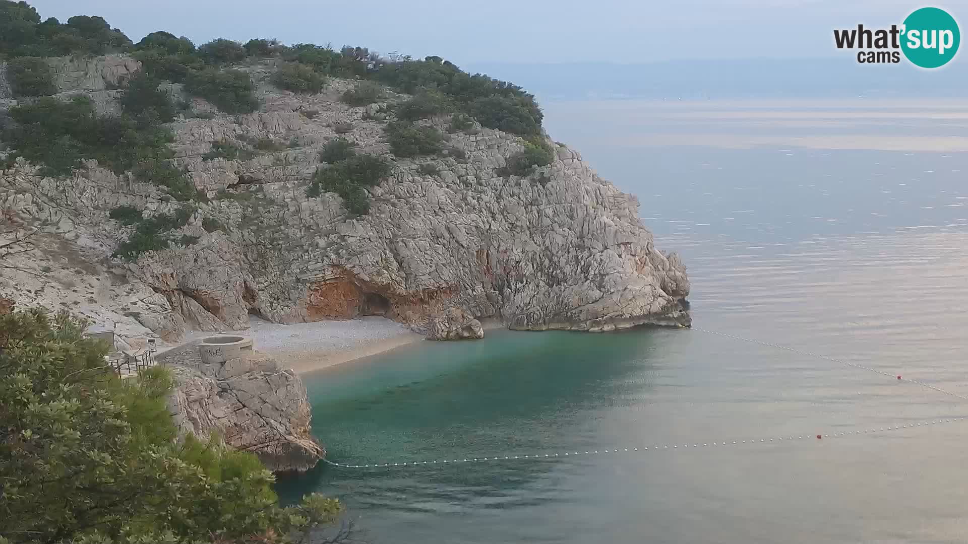Webcam plage Brseč à Mošćenička Draga, Croatie