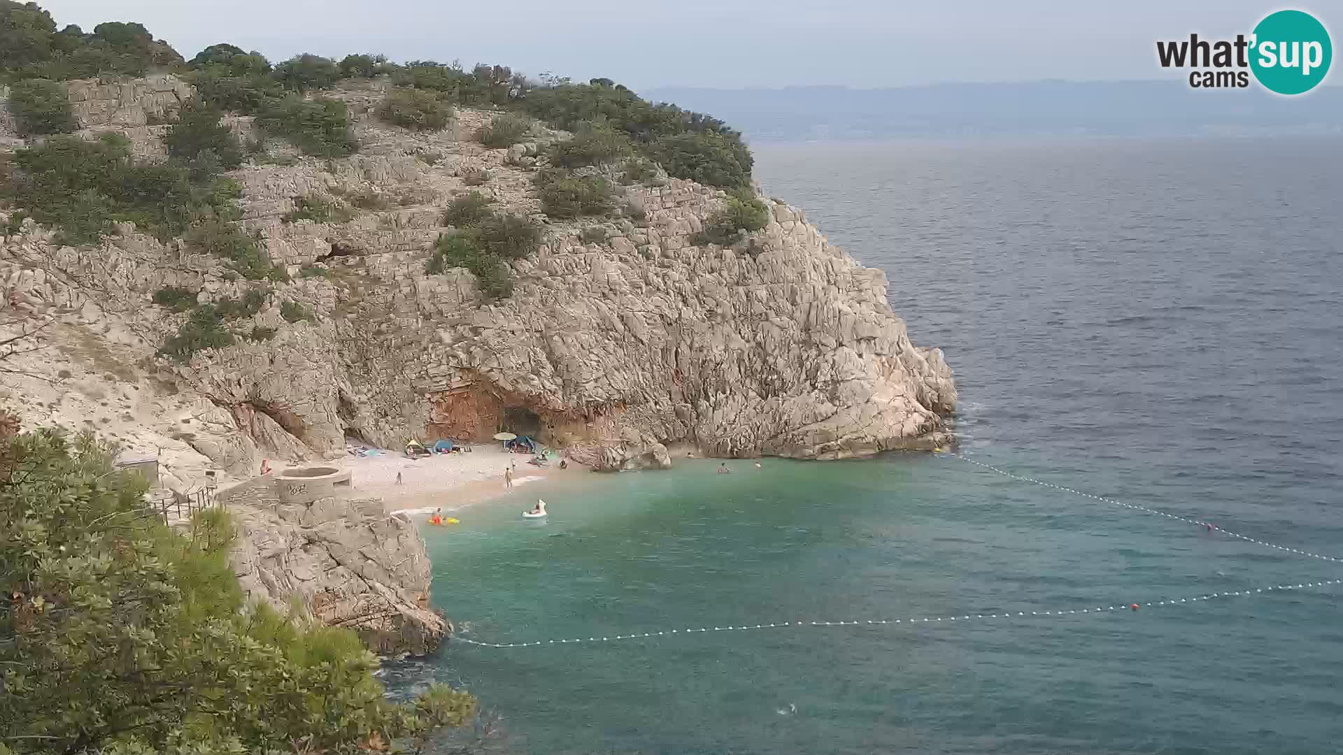 Webcam plage Brseč à Mošćenička Draga, Croatie
