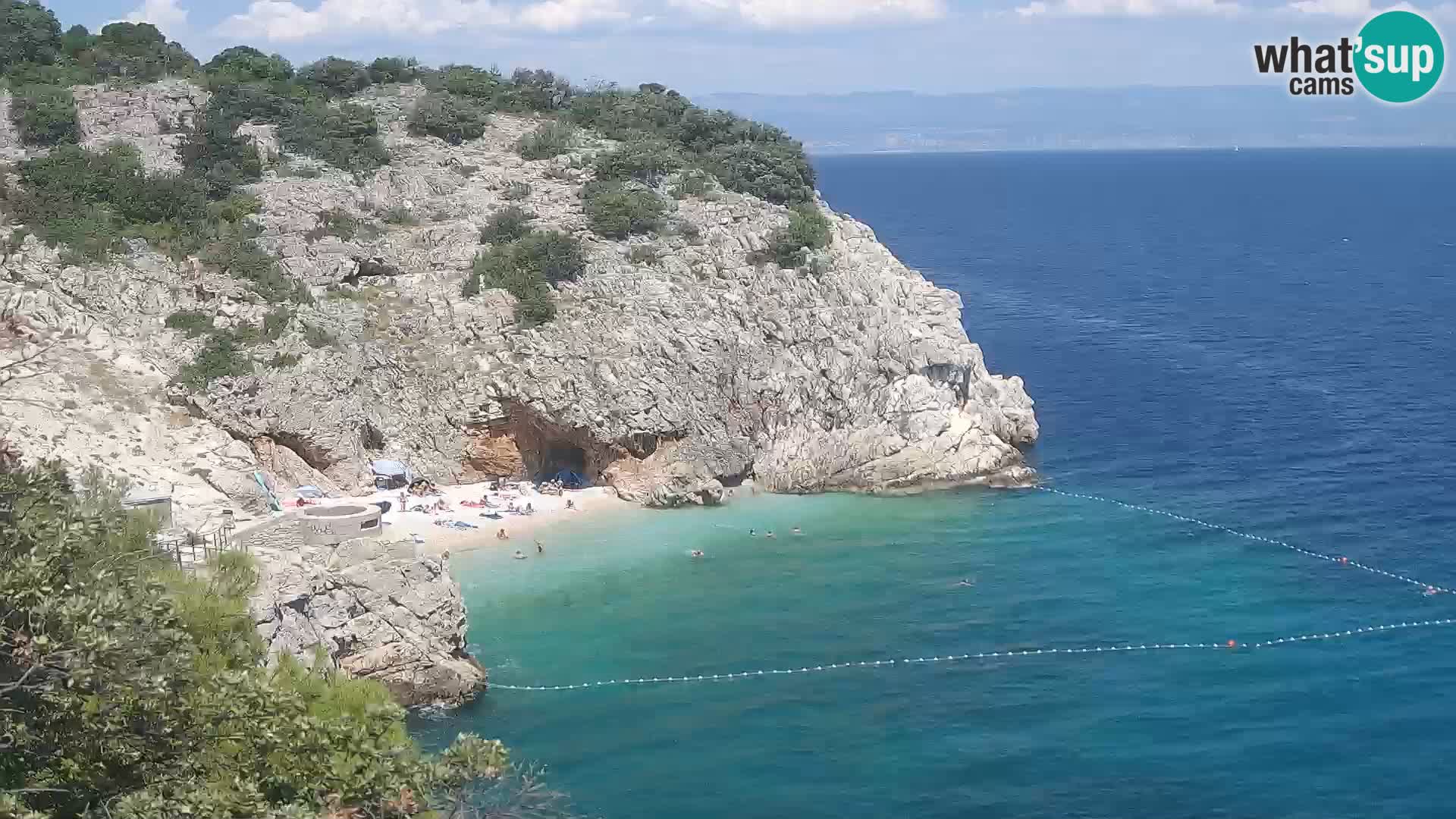 Cámara web de la playa de Brseč en Mošćenička Draga, Croacia