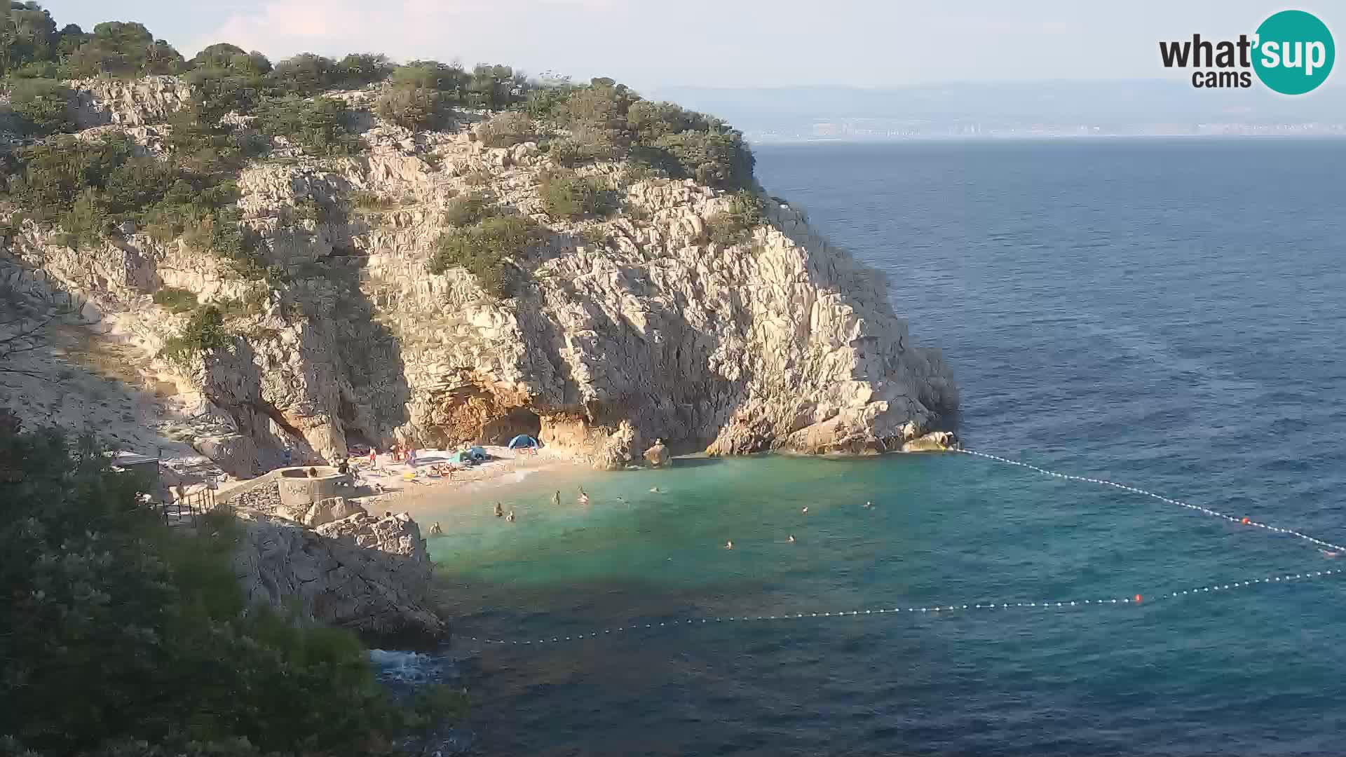 Spletna kamera Brseč plaža – Mošćenička Draga – Hrvaška