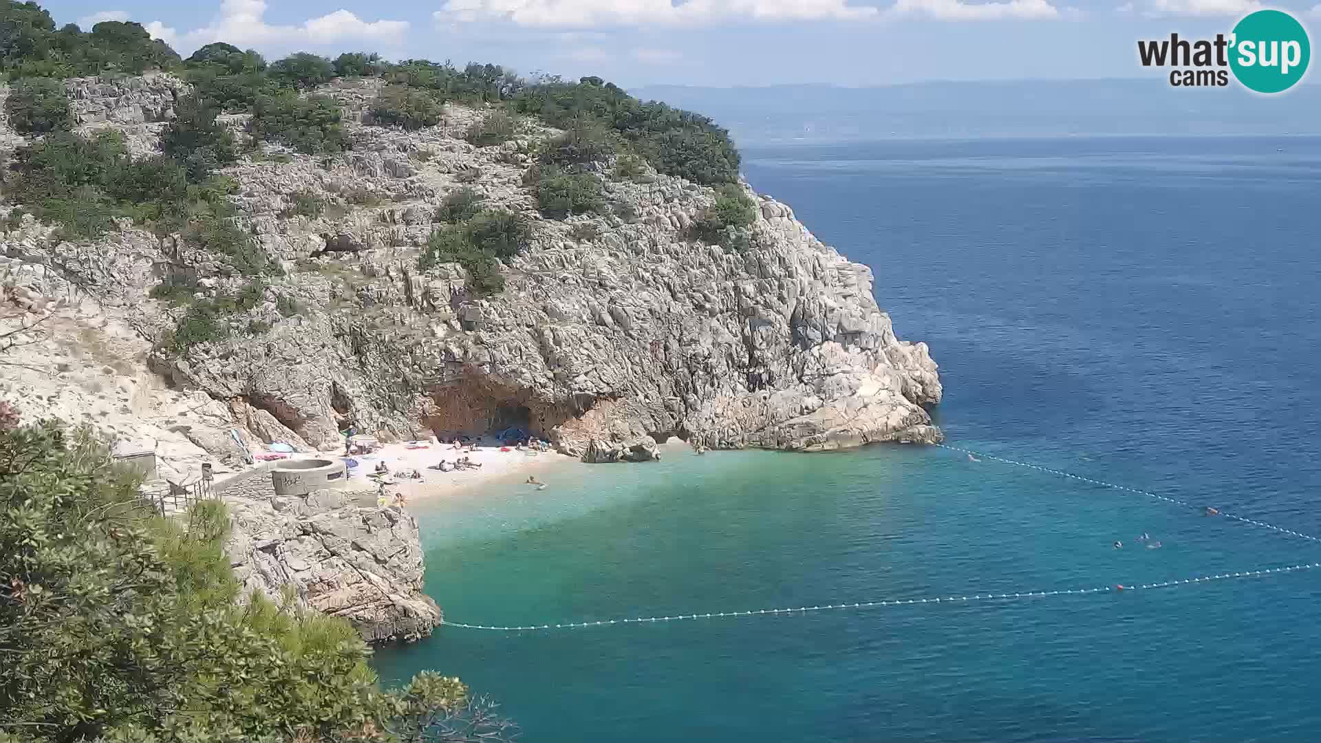 Webcam plage Brseč à Mošćenička Draga, Croatie
