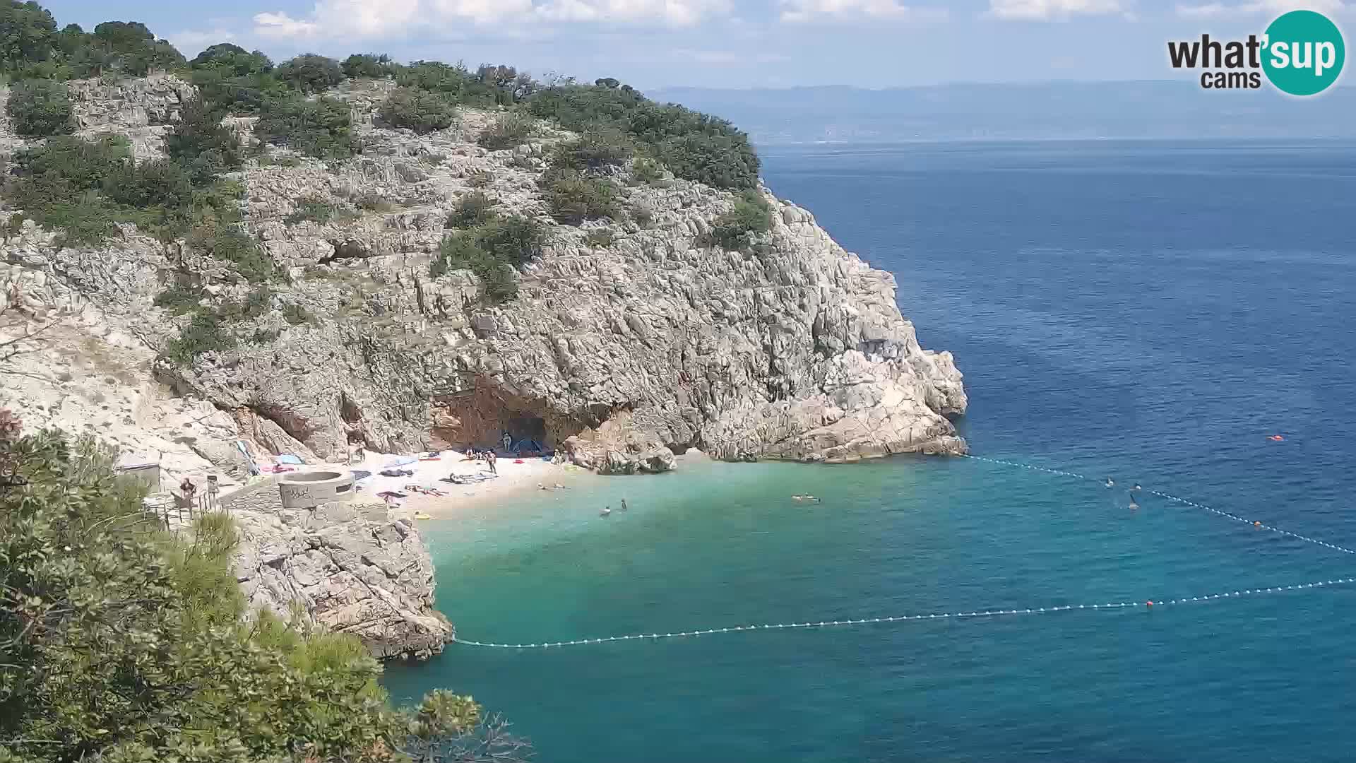 Cámara web de la playa de Brseč en Mošćenička Draga, Croacia
