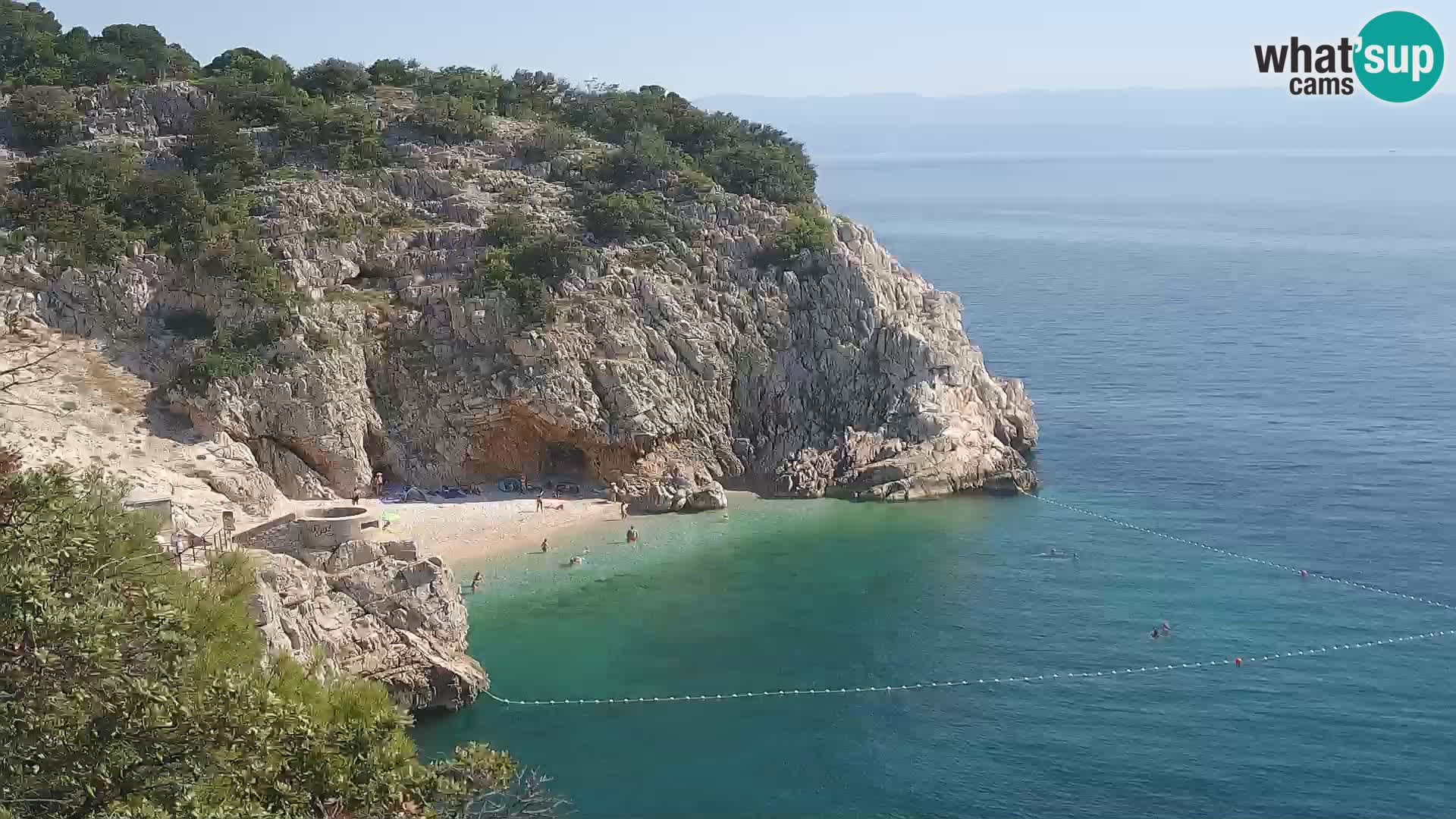 Spletna kamera Brseč plaža – Mošćenička Draga – Hrvaška