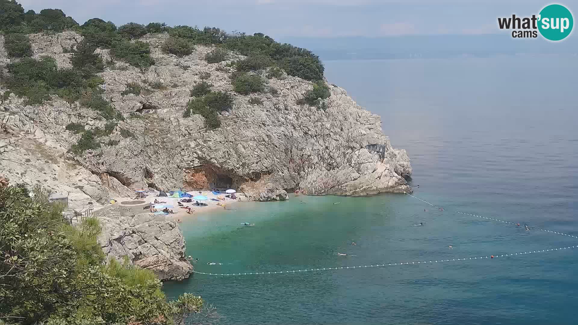 Cámara web de la playa de Brseč en Mošćenička Draga, Croacia
