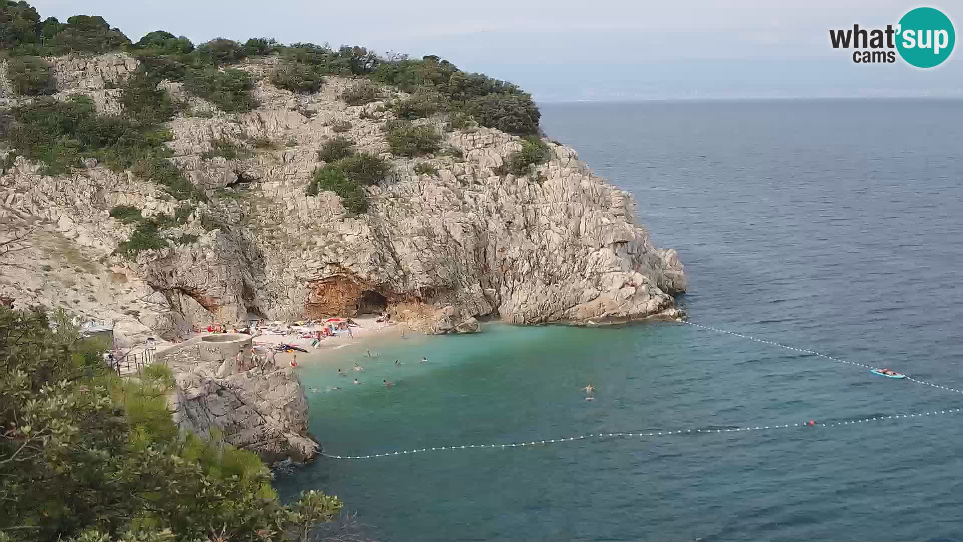 Webcam plage Brseč à Mošćenička Draga, Croatie