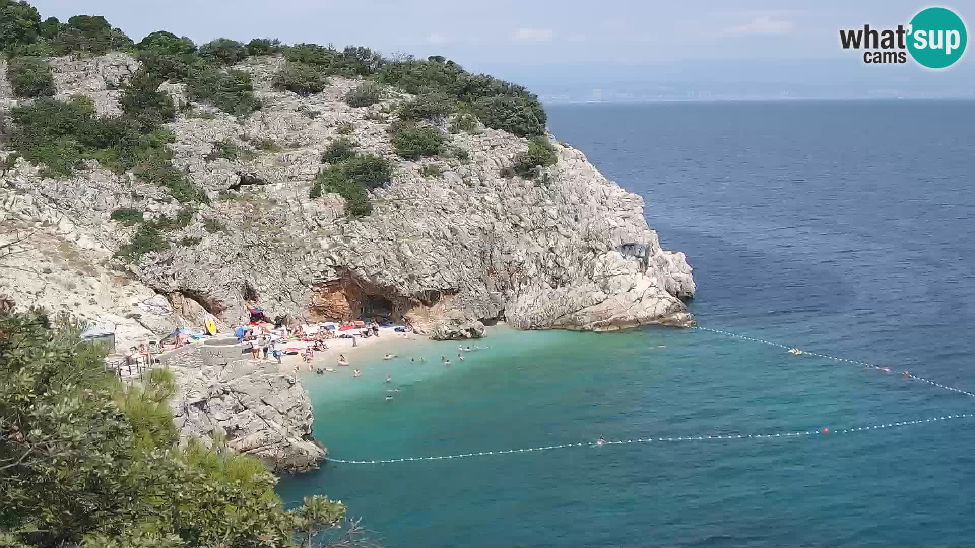 Cámara web de la playa de Brseč en Mošćenička Draga, Croacia