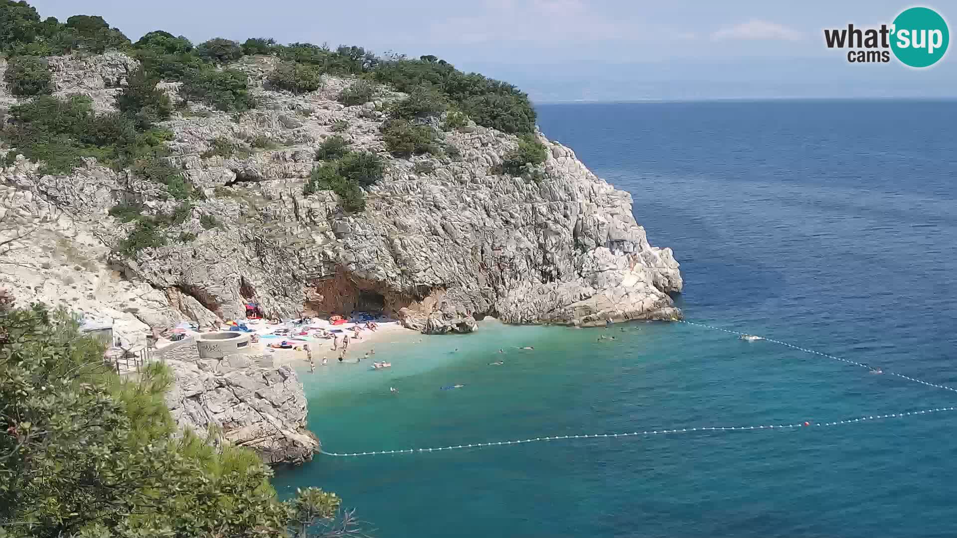 Cámara web de la playa de Brseč en Mošćenička Draga, Croacia