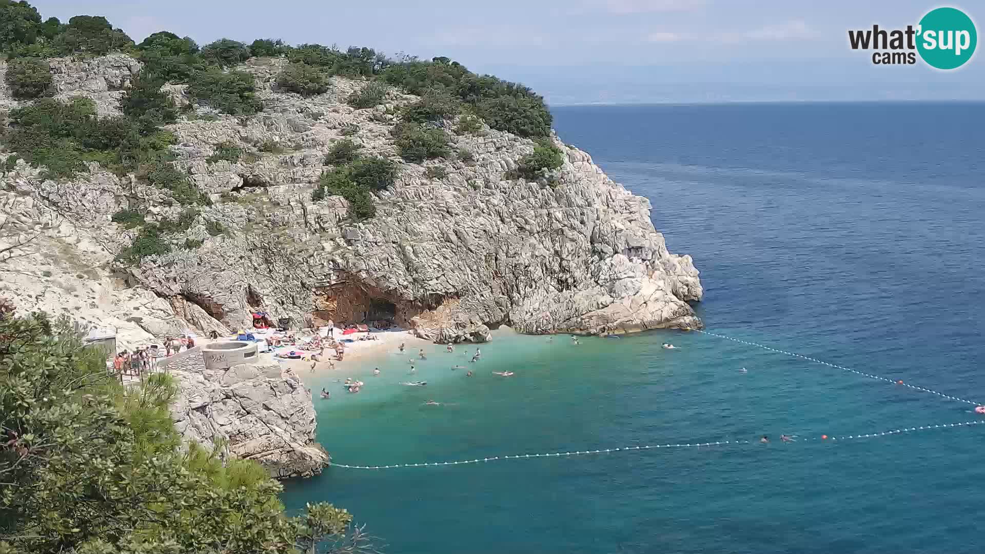 Cámara web de la playa de Brseč en Mošćenička Draga, Croacia