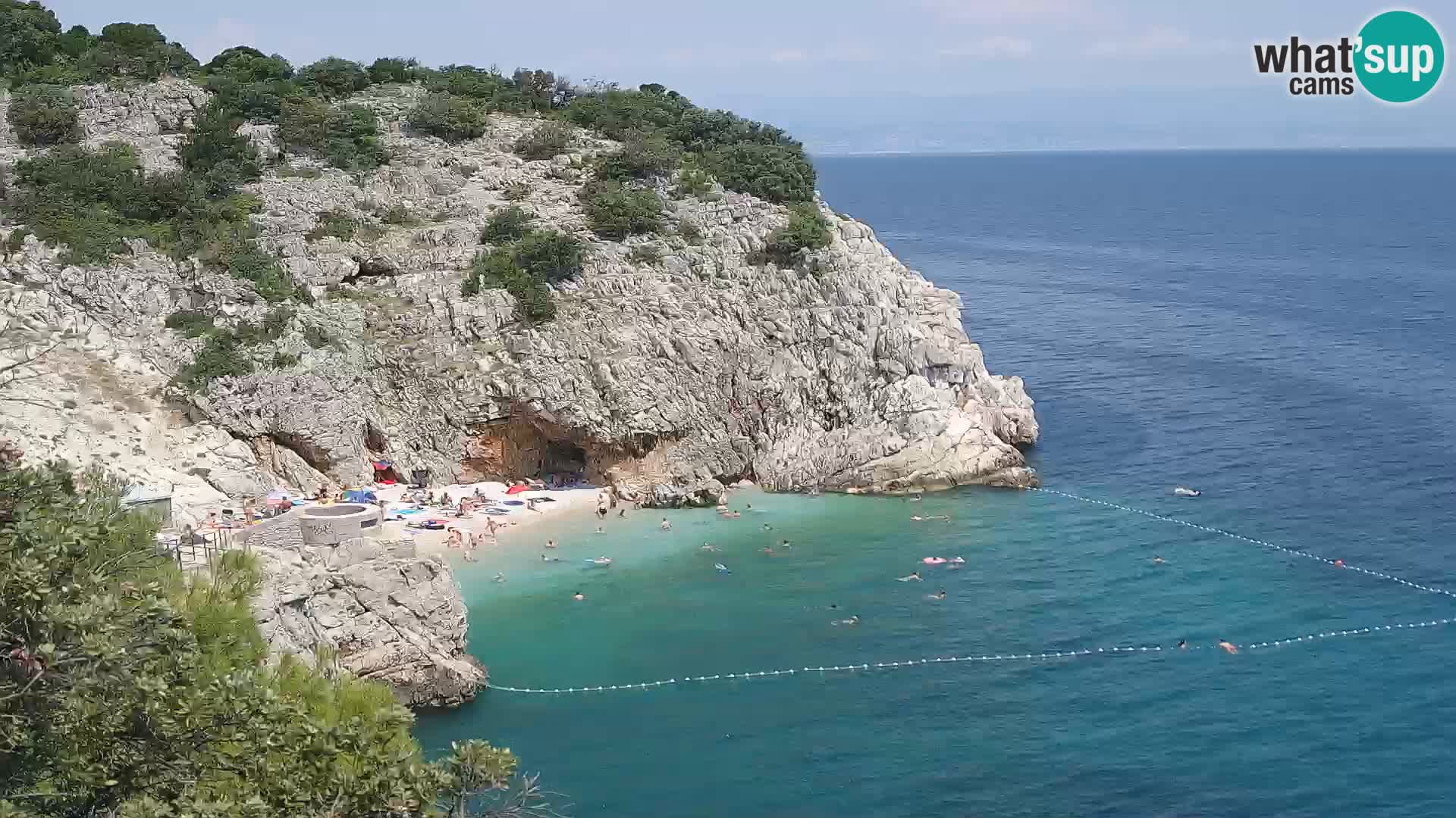 Webcam plage Brseč à Mošćenička Draga, Croatie