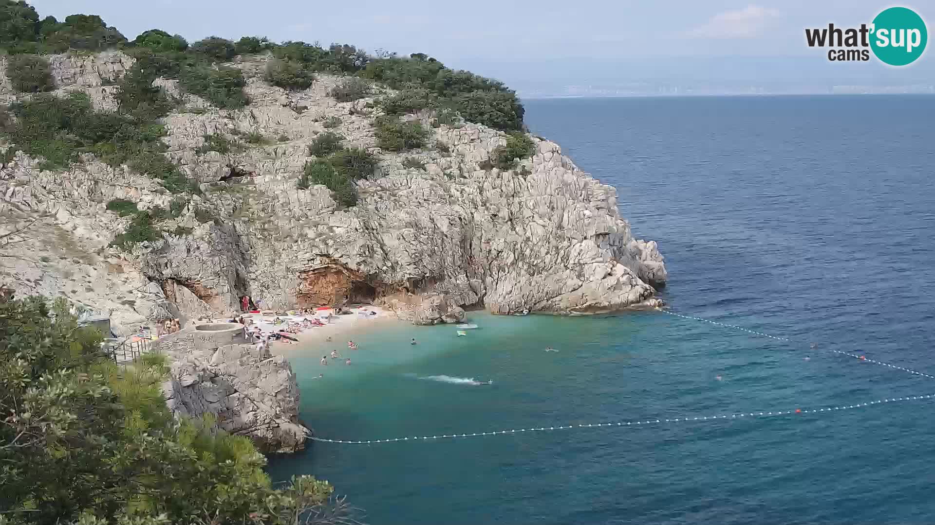 Spletna kamera Brseč plaža – Mošćenička Draga – Hrvaška