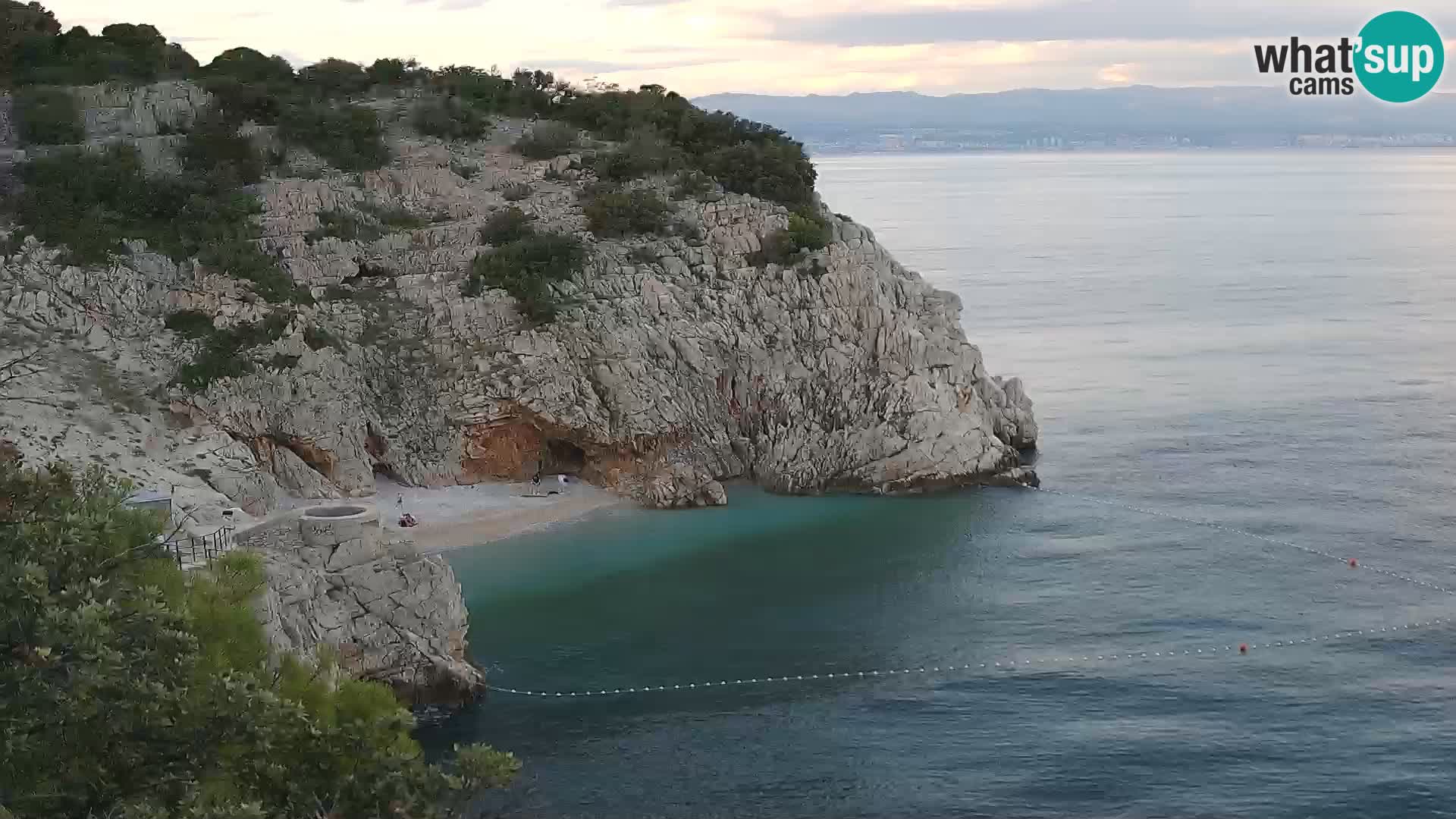 Cámara web de la playa de Brseč en Mošćenička Draga, Croacia