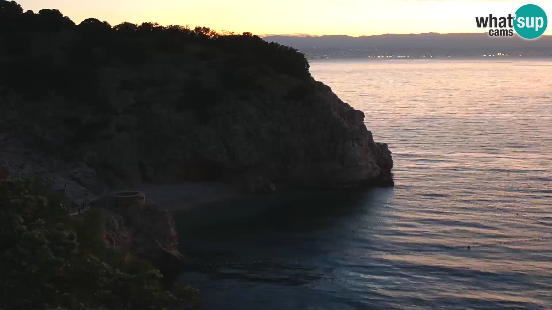 Cámara web de la playa de Brseč en Mošćenička Draga, Croacia