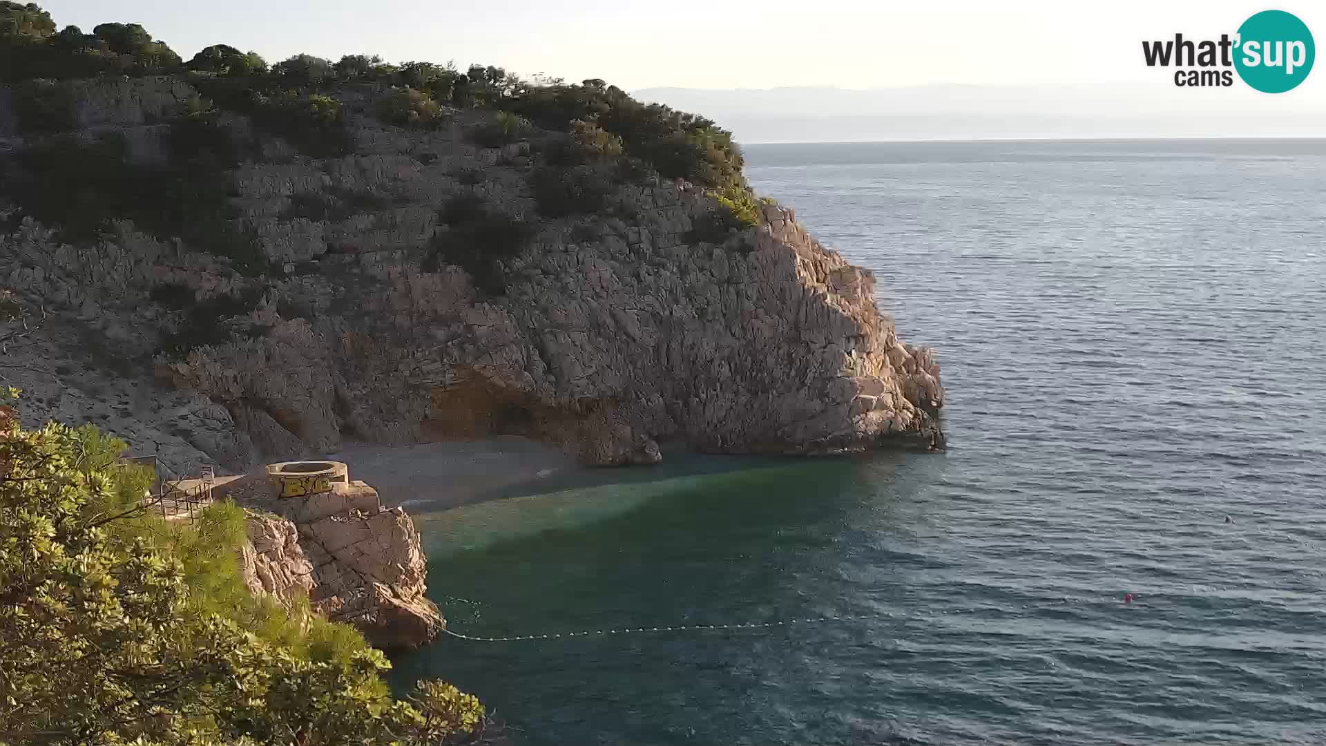 Cámara web de la playa de Brseč en Mošćenička Draga, Croacia
