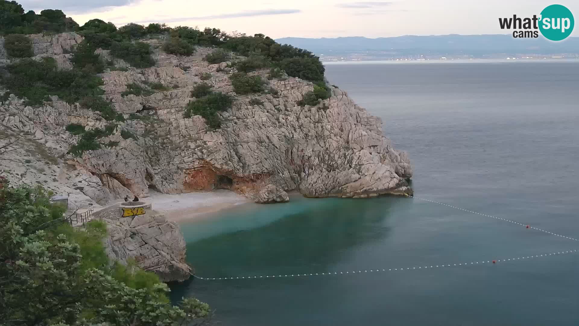 Webcam plage Brseč à Mošćenička Draga, Croatie