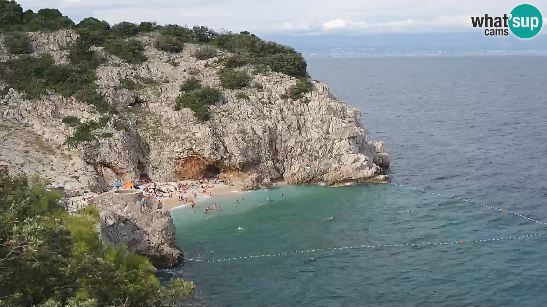 Webcam plage Brseč à Mošćenička Draga, Croatie