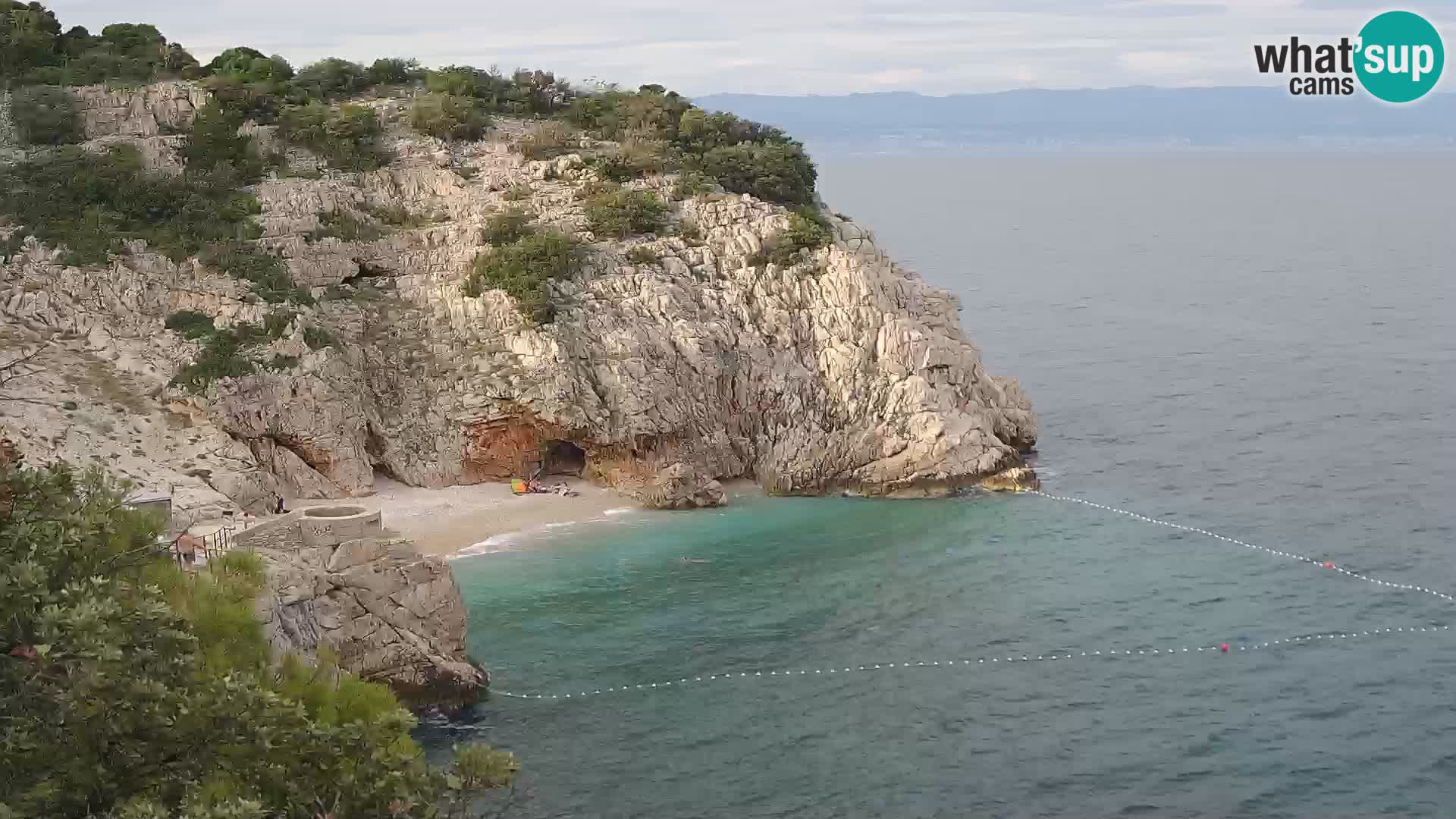 Cámara web de la playa de Brseč en Mošćenička Draga, Croacia