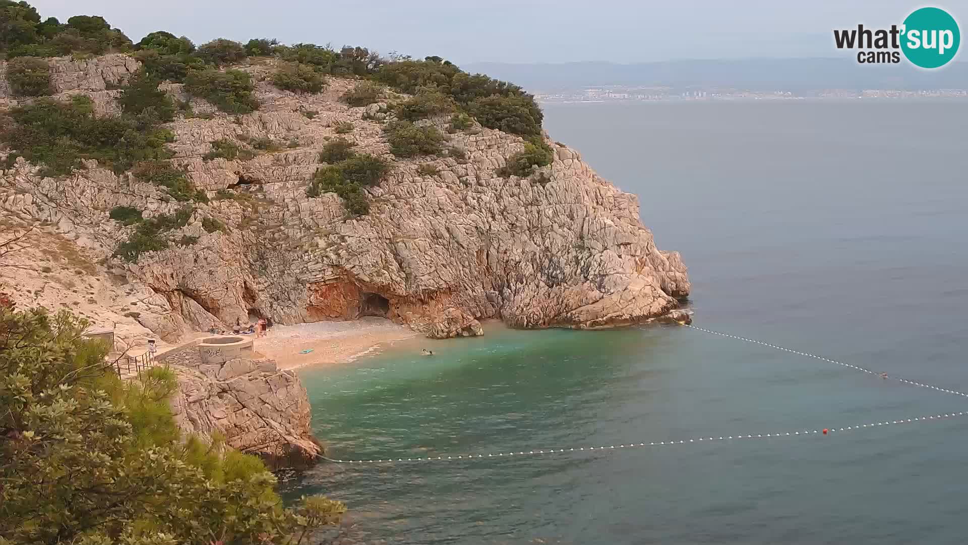 Spletna kamera Brseč plaža – Mošćenička Draga – Hrvaška