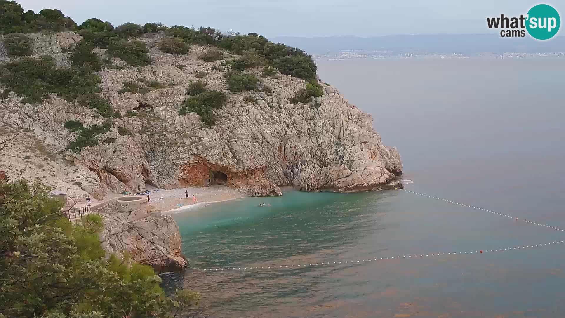 Spletna kamera Brseč plaža – Mošćenička Draga – Hrvaška