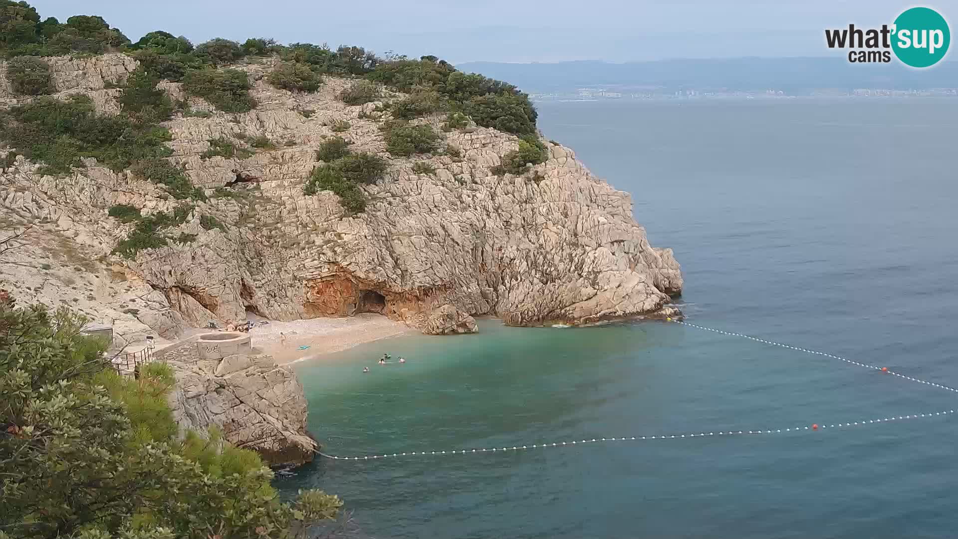 Webcam plage Brseč à Mošćenička Draga, Croatie