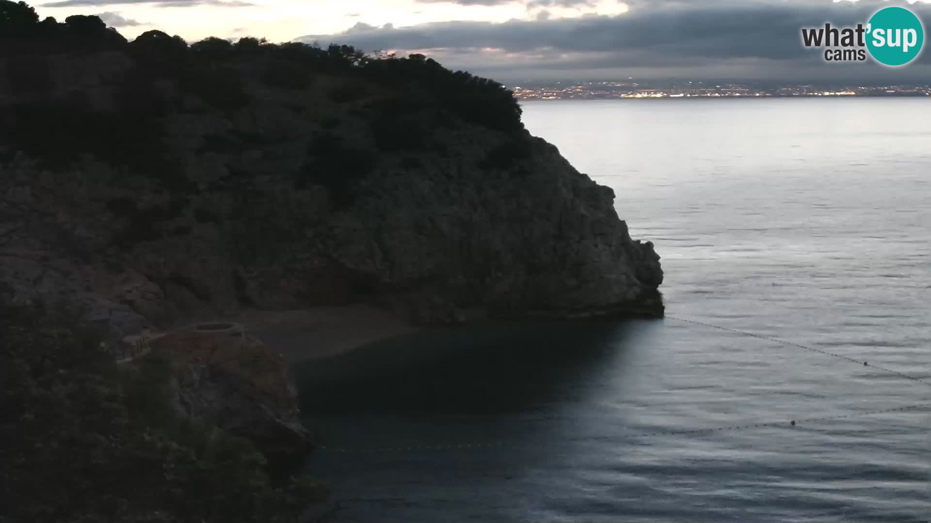 Webcam plage Brseč à Mošćenička Draga, Croatie