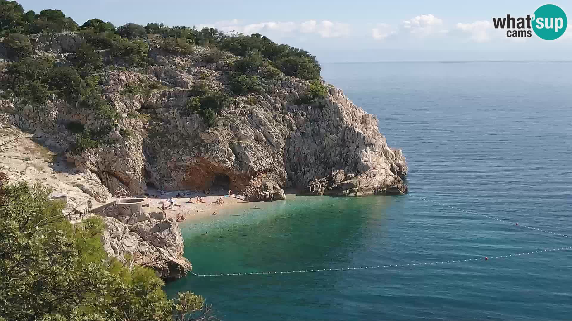 Spletna kamera Brseč plaža – Mošćenička Draga – Hrvaška