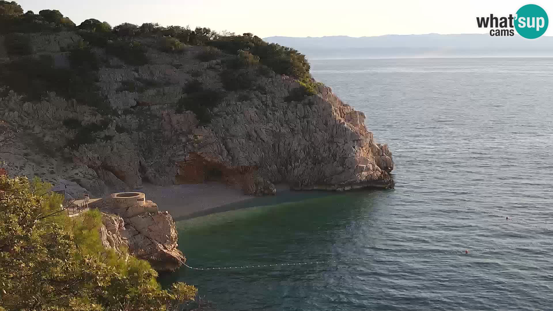 Cámara web de la playa de Brseč en Mošćenička Draga, Croacia