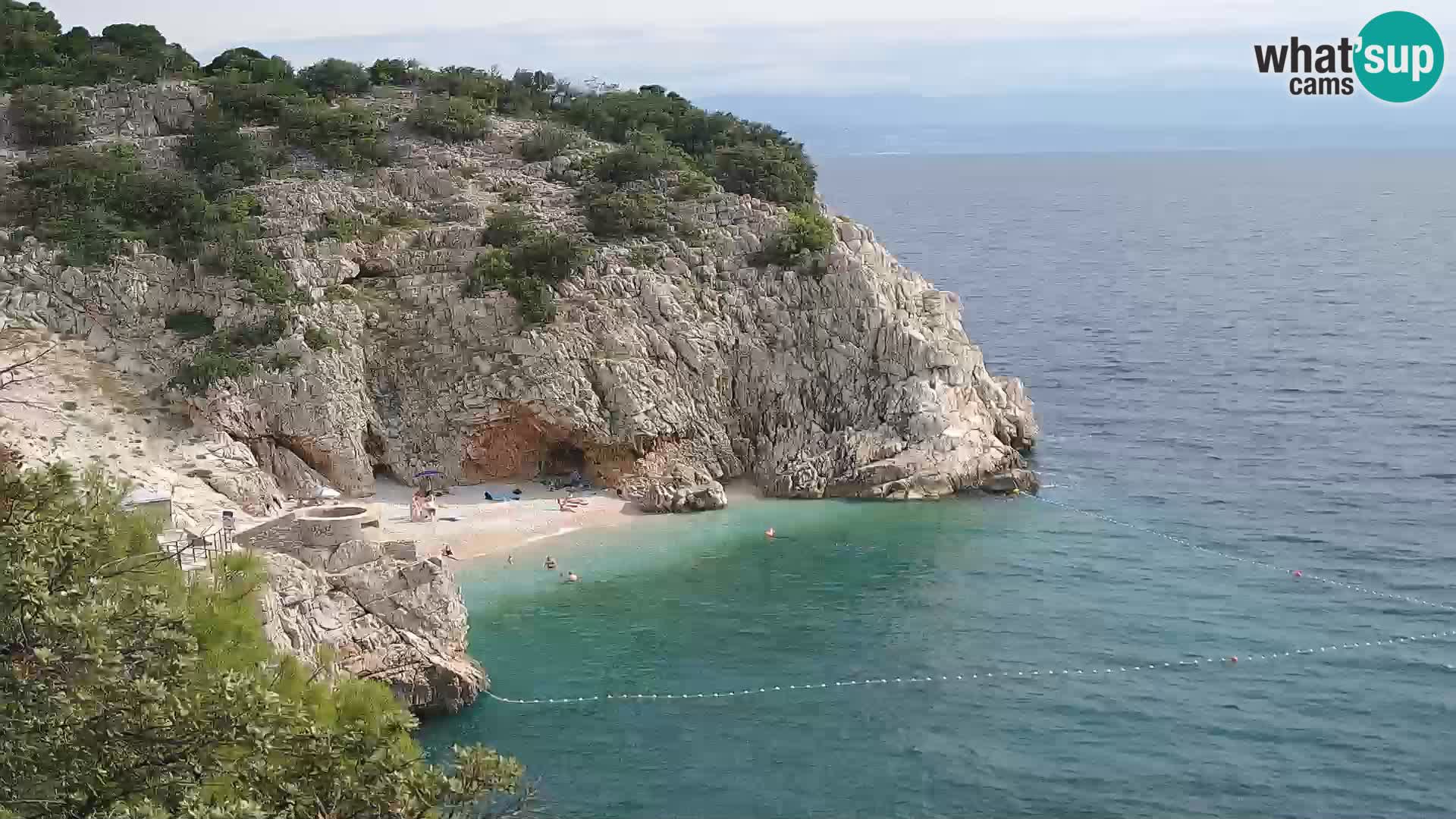 Cámara web de la playa de Brseč en Mošćenička Draga, Croacia